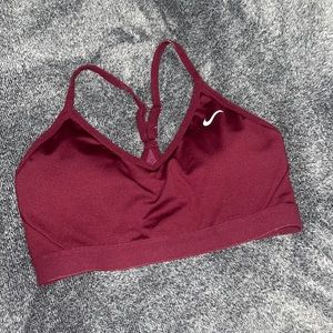 nike maroon sports bras